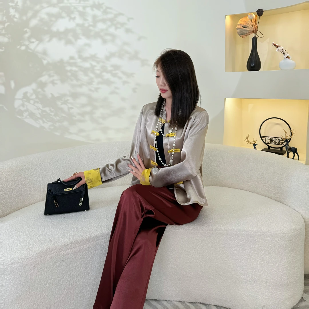 【金玉满堂】新中式秋新款气质百搭刺绣拼接短外套设计师20999