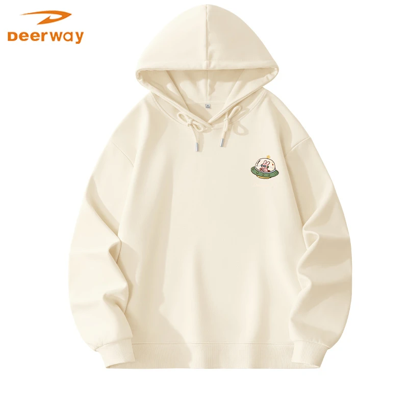 德尔惠春秋时尚长袖高能感连帽卫衣女2024秋季新款慵懒风休闲卫衣