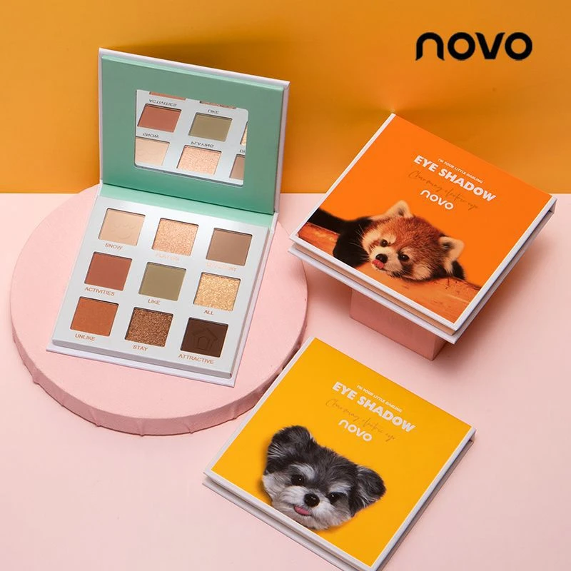 【大尚自用款】NOVO九色丝滑眼影经典大地色哑珠光持妆细腻自然平价