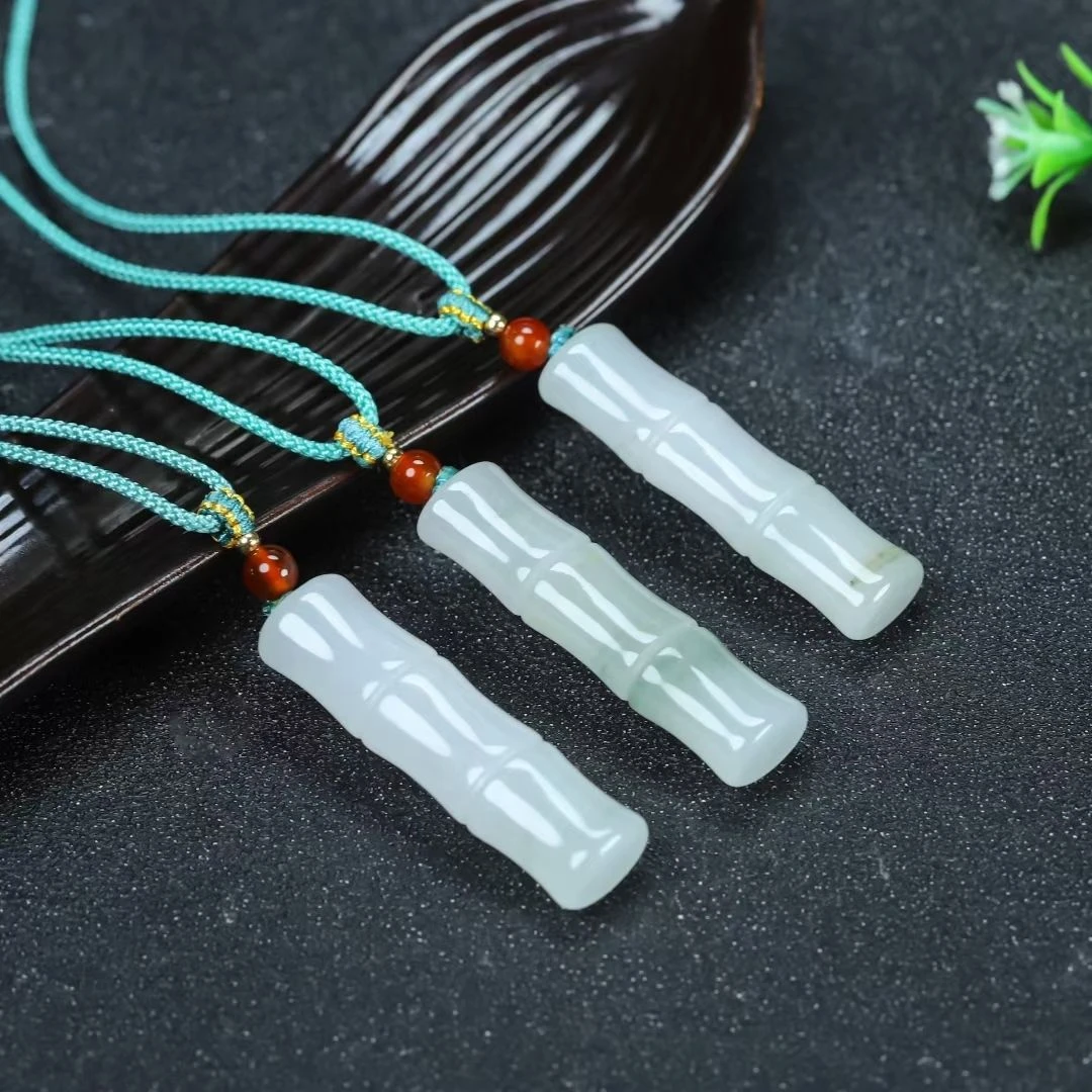 天然天山翠竹节 男女情侣款吊坠百搭节节高升（多样性发一）