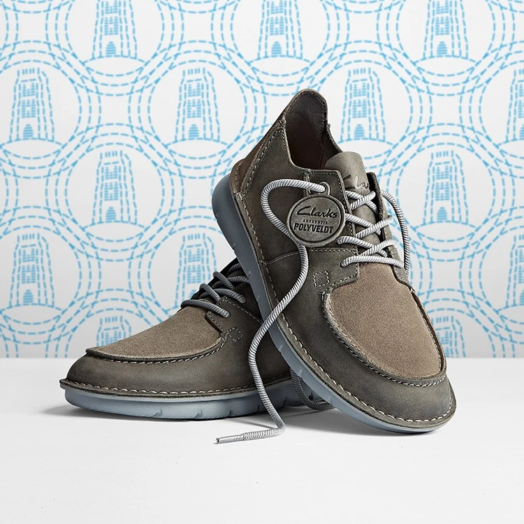 Clarks其乐丘山系列男士复古拼接鞋面休闲鞋春季时尚舒适耐磨鞋子