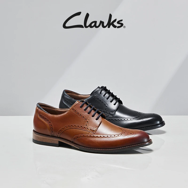 【商务出行必备】Clarks其乐工艺系列通勤正装皮鞋布洛克德比鞋