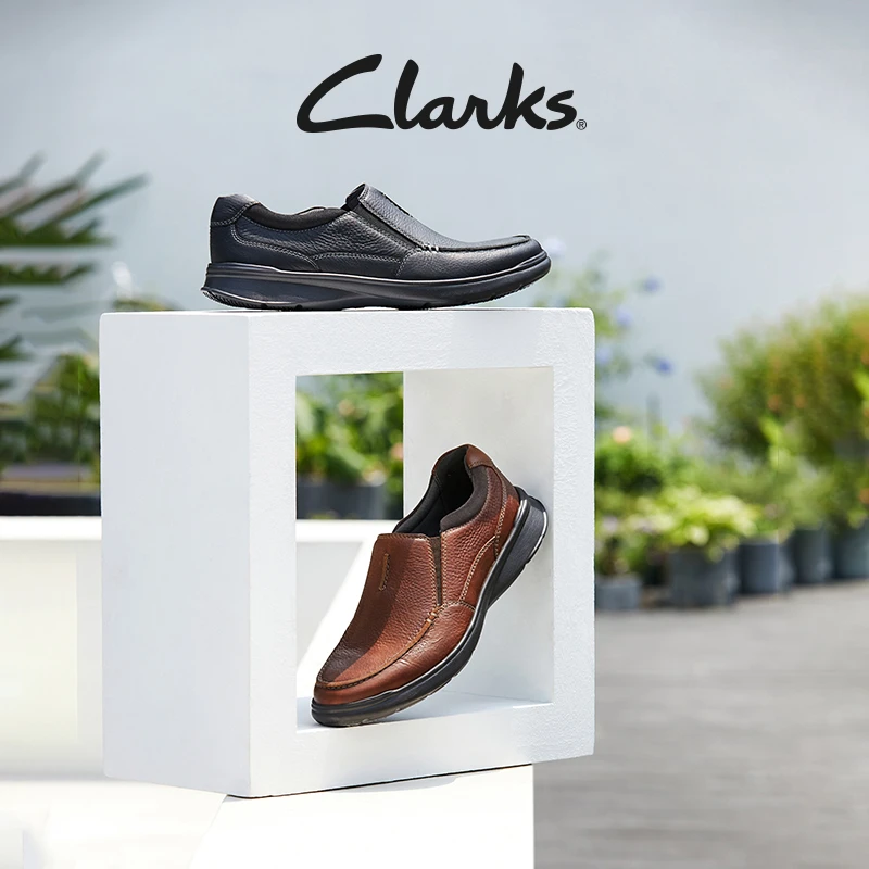 【团长专属】Clarks其乐科崔系列简约舒适百搭透气一脚蹬休闲男皮鞋