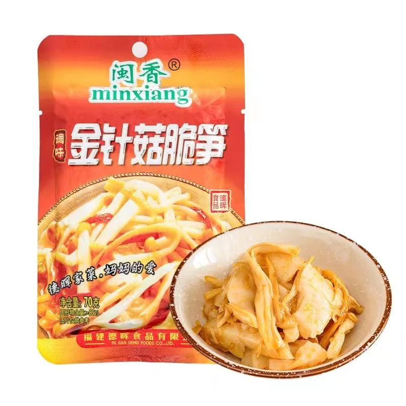 闽香金针菇脆笋70g鲜嫩整箱福建特产咸菜即食榨菜小吃开胃下饭菜