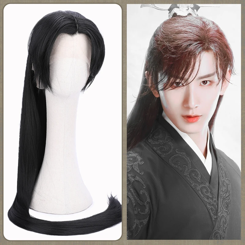 古装男假发精品手钩全头套汉服发型一体式发套影视古风造型 T1060
