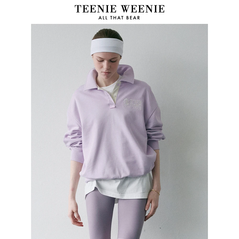 【赵老板专属】TeenieWeenie小熊24新慵懒风Polo立领运动卫衣0342