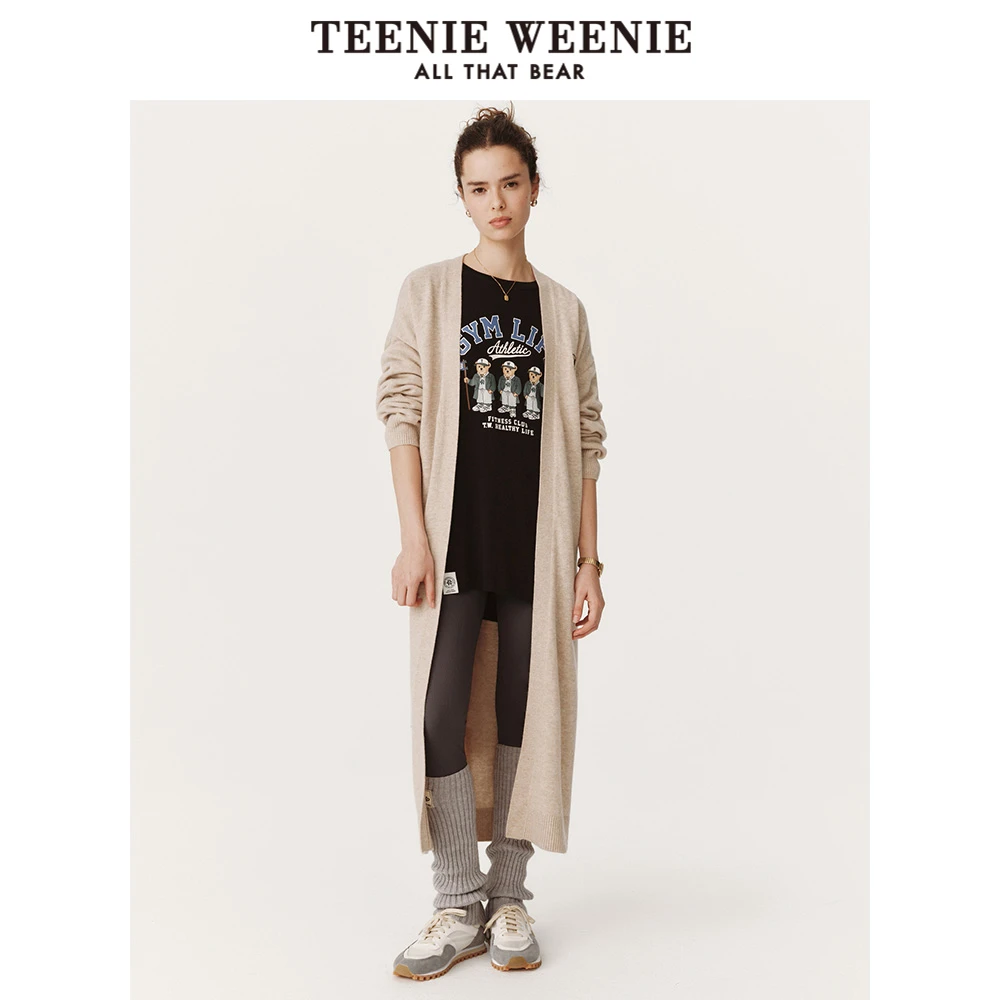 TeenieWeenie小熊2023citywarm针织衫开衫外套毛衣女TTCK238908N