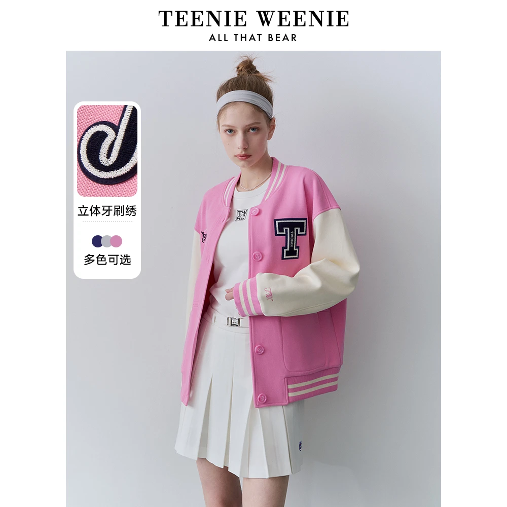 【达人专属】TeenieWeenie小熊24春季绣棒球外套TTMZ241201P