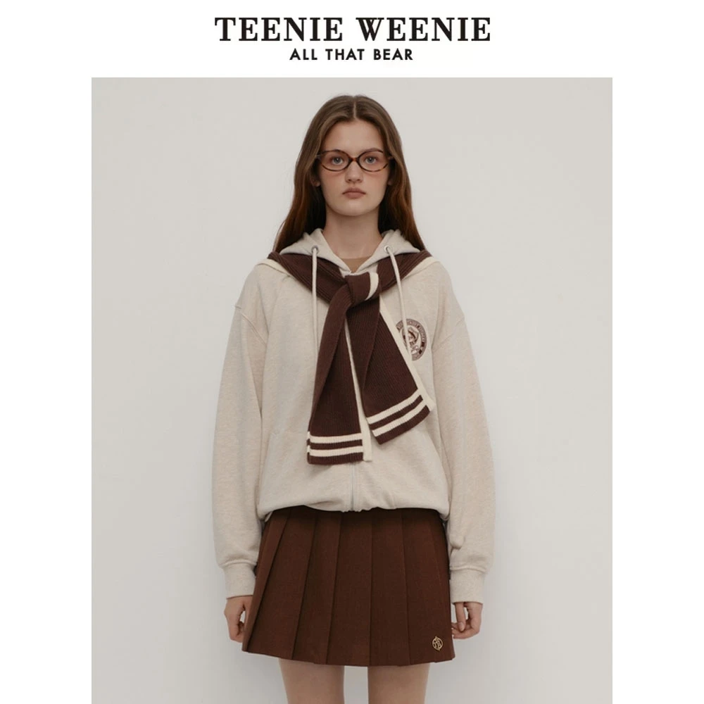 *【赠披肩】<TeenieWeenie>小熊24连帽卫衣开衫学院风TTMZ247804N