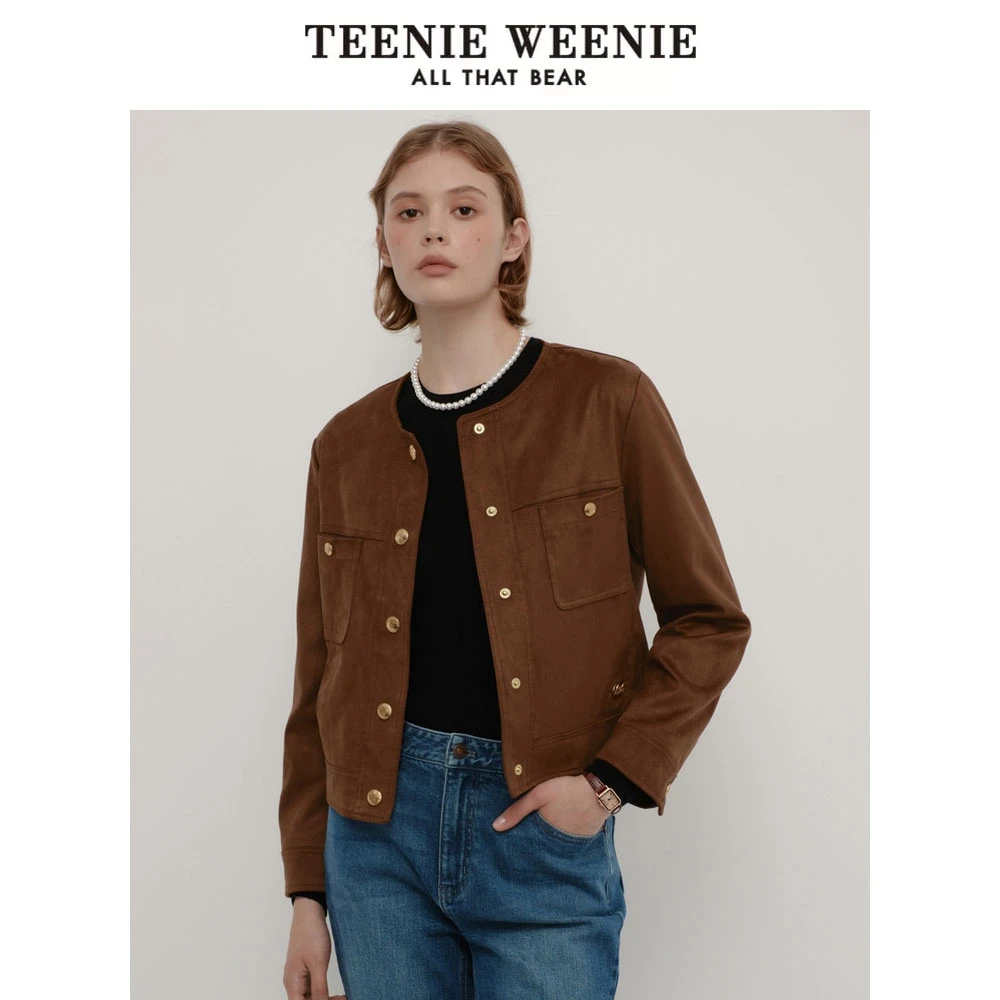 TeenieWeenie小熊24复古美式美拉德短款夹克外套女装TTJJ247814N