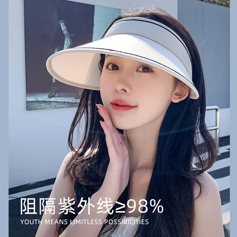 TIQIAN/缇倩防晒帽女防紫外线遮阳帽大帽檐专业级夏季大沿空顶帽