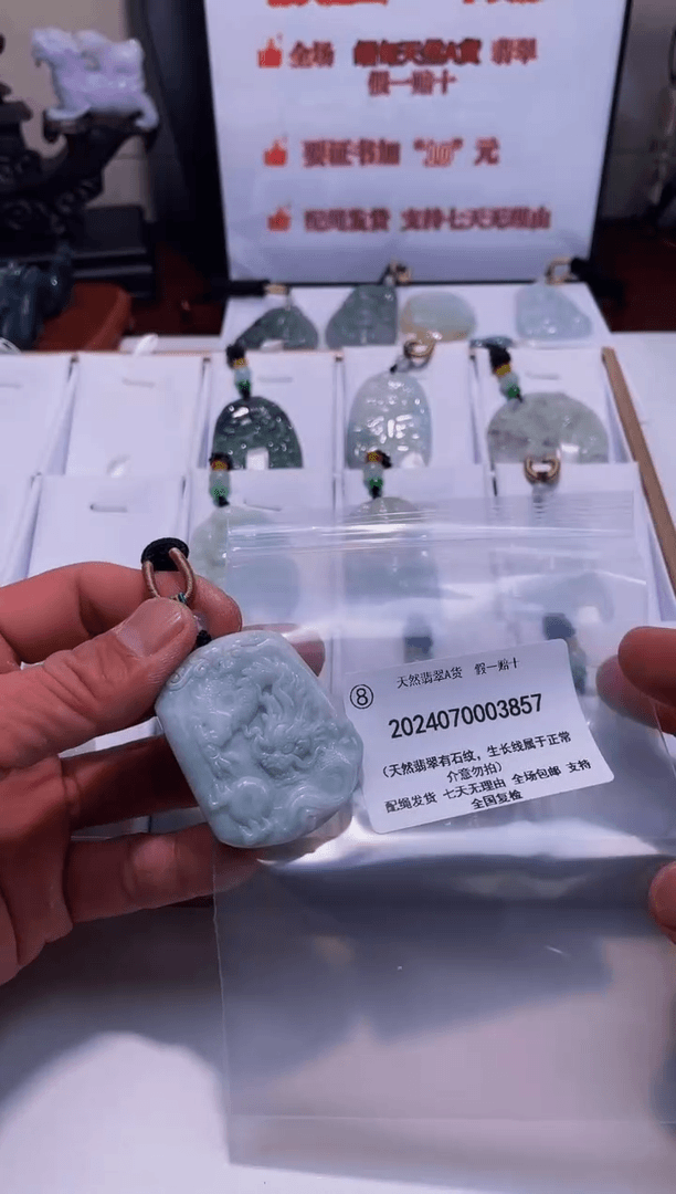 【闪购商品】翡翠颈饰未镶嵌闪购商品8号店2024070031