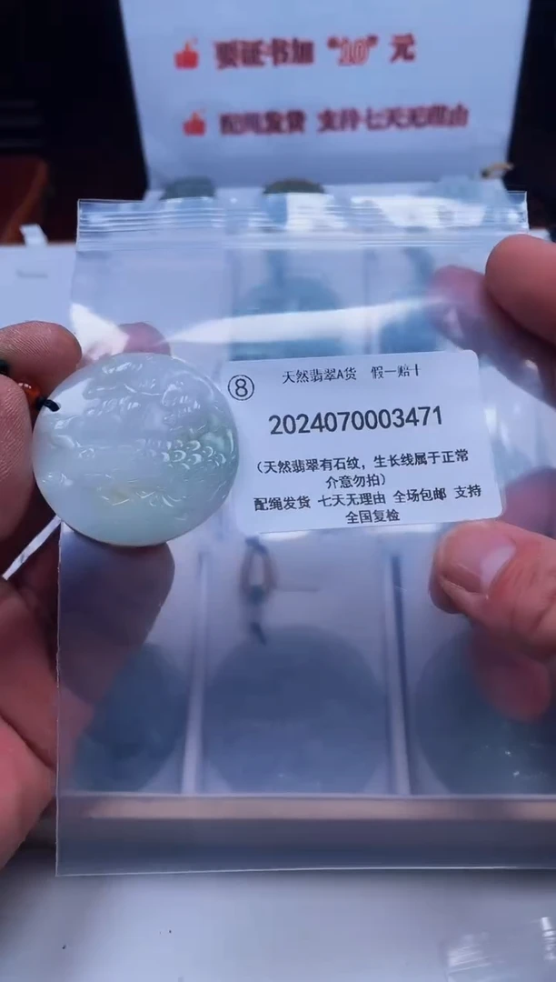 【闪购商品】翡翠颈饰未镶嵌闪购商品8号店2024070030