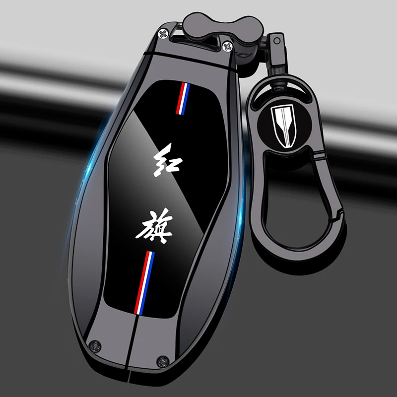 适用红旗h5钥匙套h52024款男女士hs5新eqm5高级hs3专用h9车壳扣包