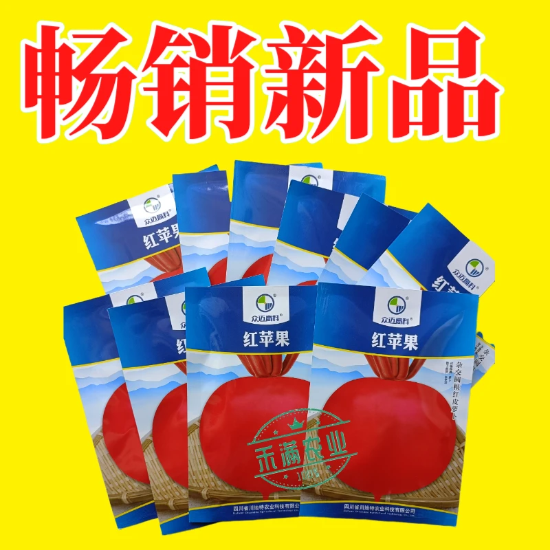 精选优质圆萝卜种子水果萝卜种籽红皮白肉秋季蔬菜种植大田种