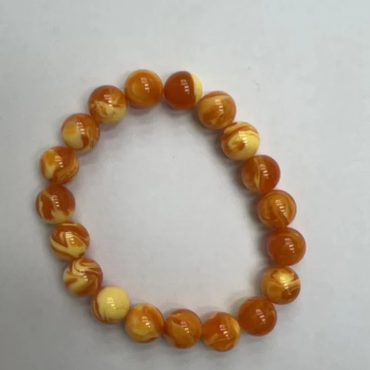 o11时尚单圈手串鸡油黄10mm