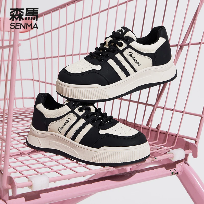 森马ins女2024新款秋季爆款韩版厚底增高低帮学生百搭运动休闲鞋