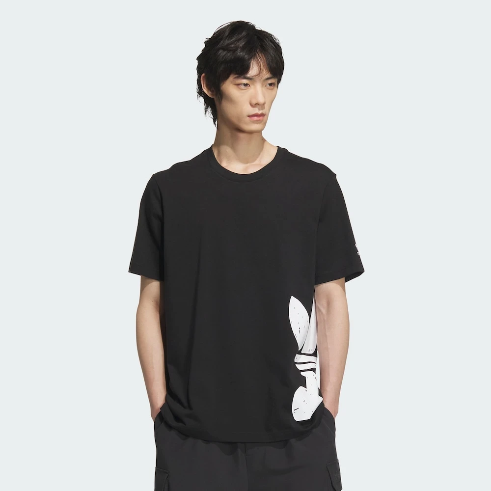 Adidas三叶草STREET2T-SHIRT 经典户外运动短袖T恤JD3247