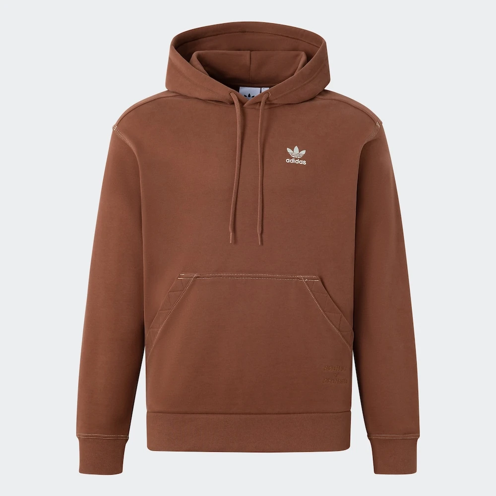 Adidas三叶草秋冬运动舒适保暖休闲连帽宽松套头衫 IY5379 IY5378