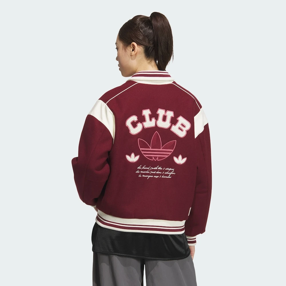 Adidas三叶草COLLEGIATE BOMBER JACKET 保暖运动棉服JD6380