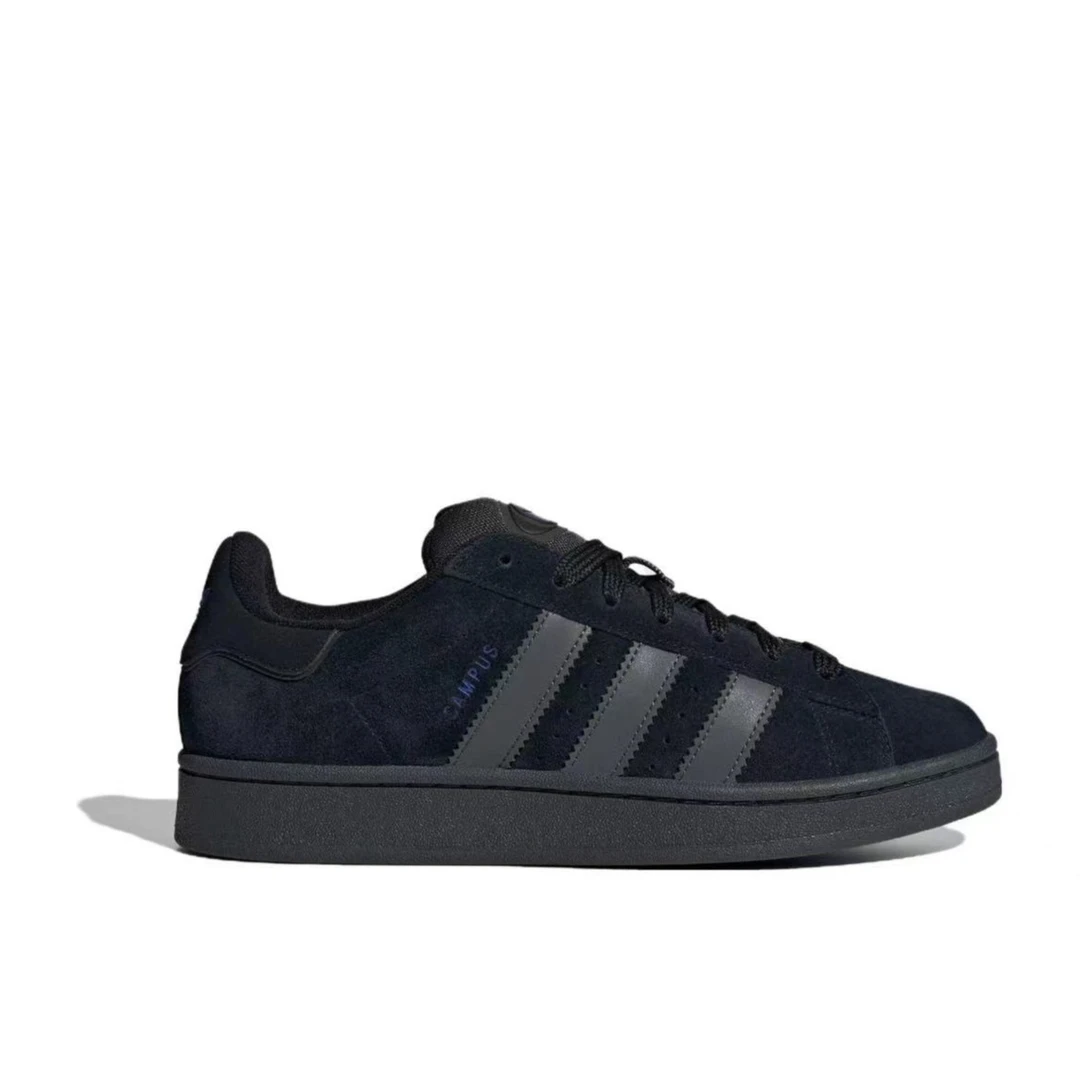 Adidas三叶草经典舒适时尚复古黑色低帮休闲面包鞋板鞋 ID2064