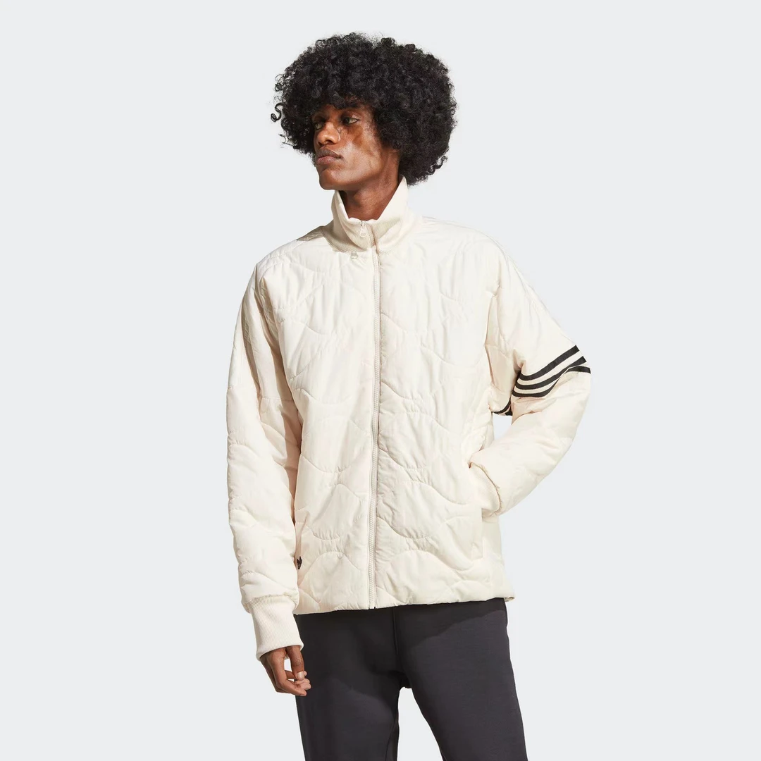 Adidas三叶草新休闲舒适百搭经典运动宽松棉服外套 HS1581
