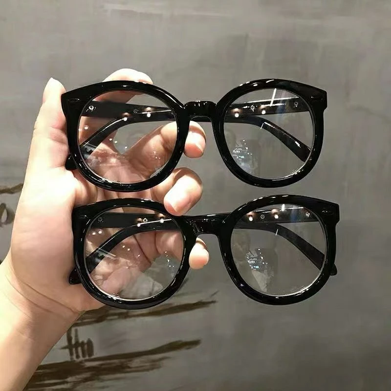 大黑框眼镜女素颜神器网红大框日系防蓝光圆脸近视可配度数眼镜框