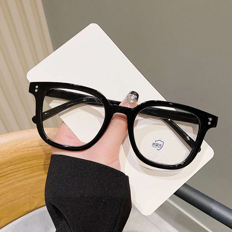 新款网红黑框素颜眼镜女韩版潮近视可配度数防蓝光防辐射平光镜男