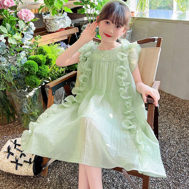 女童连衣裙2024夏季新款洋气童装仙女裙气质宝宝公主裙儿童裙子潮