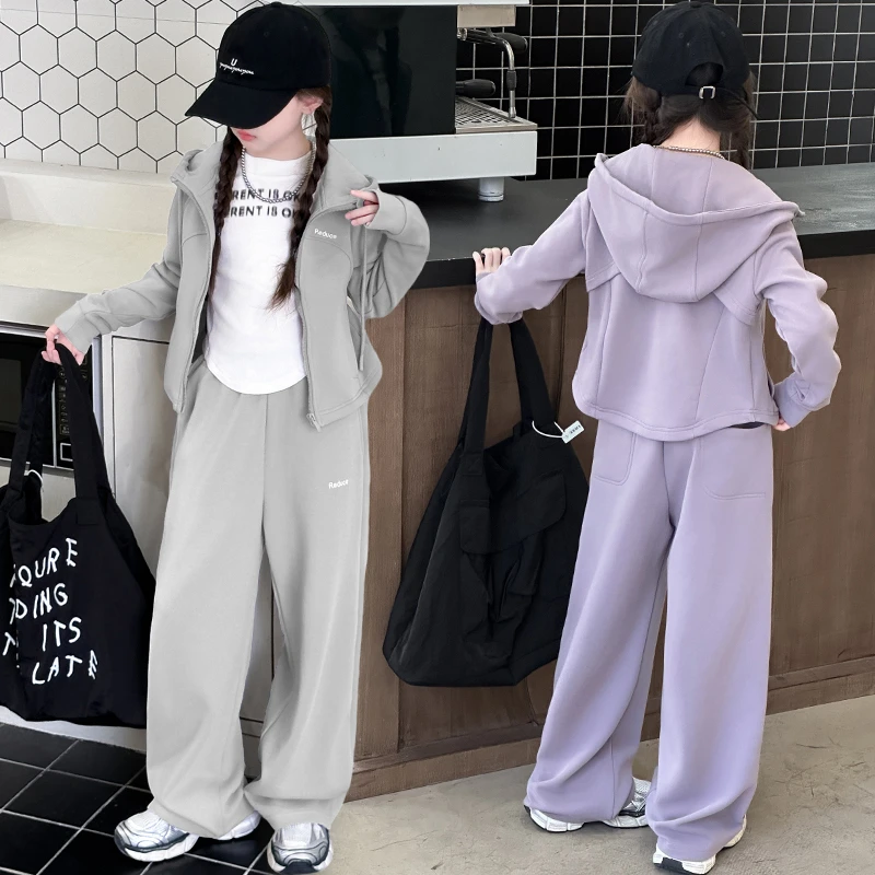 女童套装春秋款2024新款洋气儿童时髦大童秋装休闲运动两件套秋季