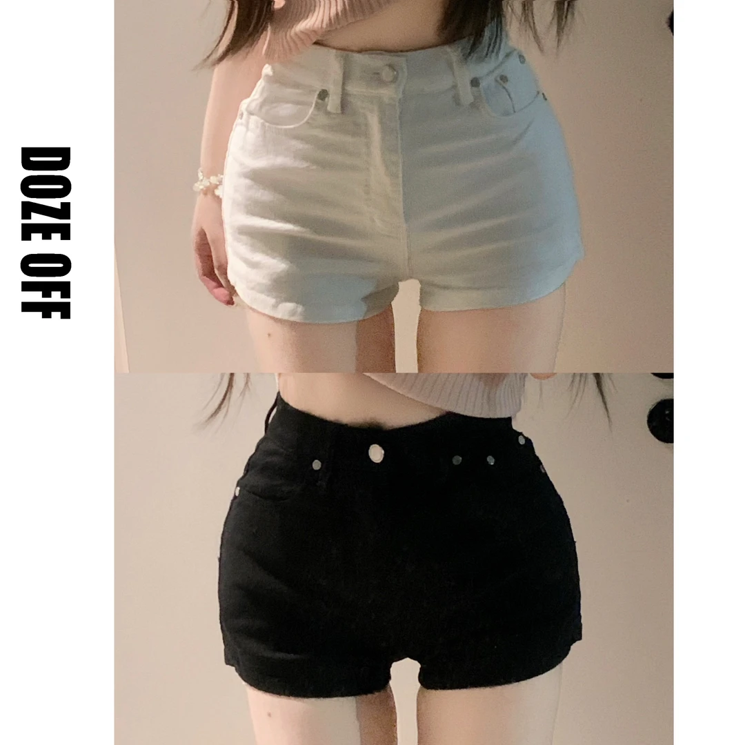 现货！Doze off【丰胯裤】自然修饰 高腰短裤显腿长不露pp两色入！