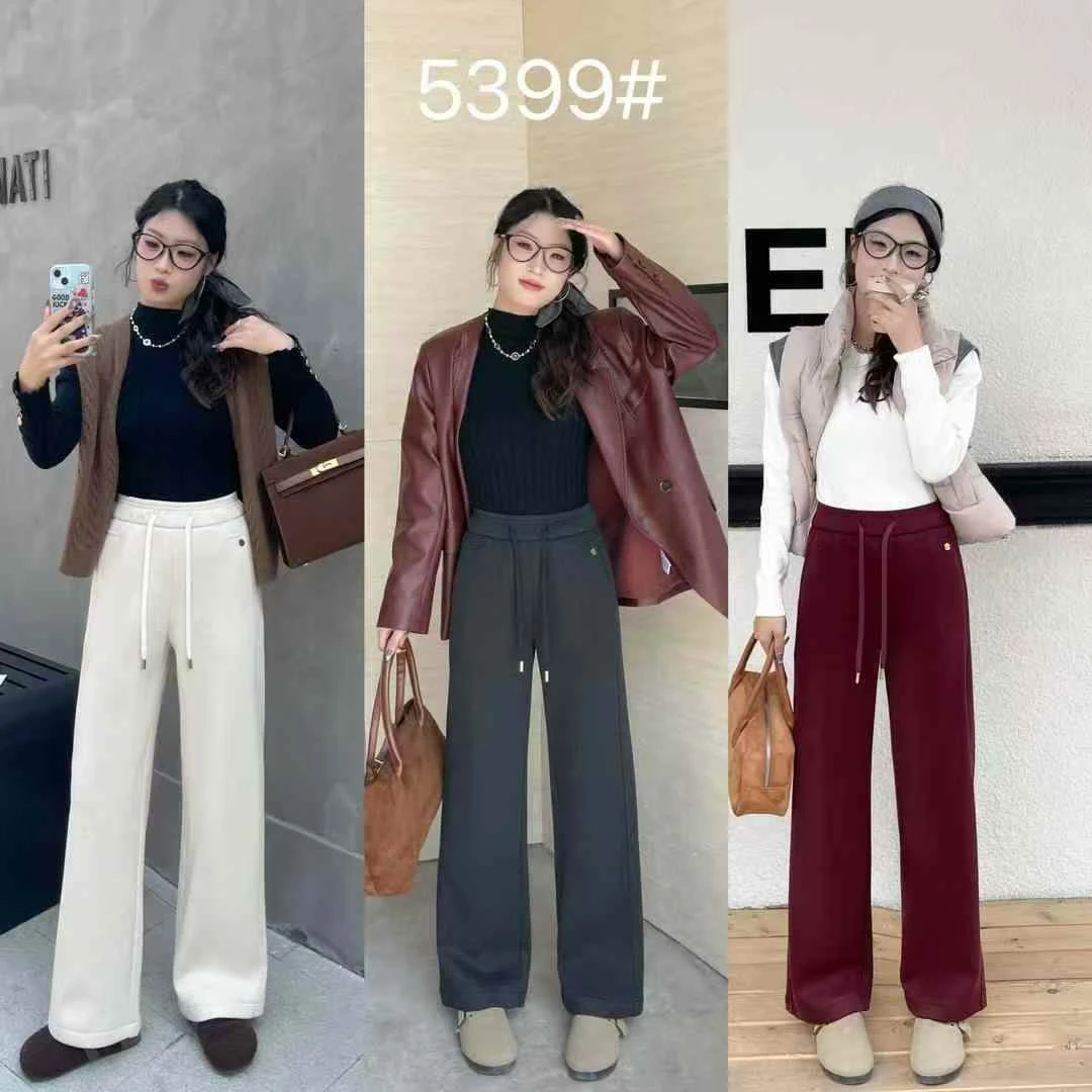 恒鑫安时尚高级感阔腿休闲裤-5399