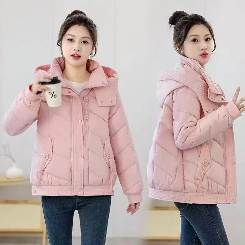 恒鑫安设计感百搭连帽棉服外套-910