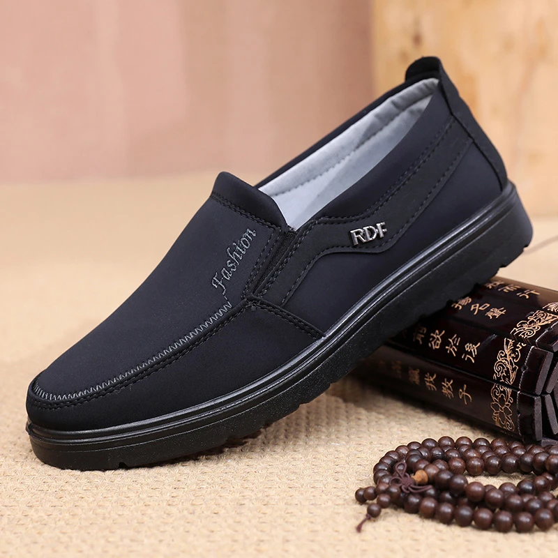 春秋季老北京布鞋男防滑中老年爸爸鞋轻便软底老人鞋平底休闲单鞋