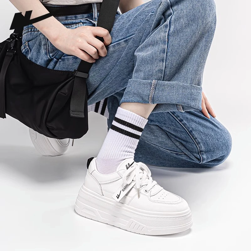 回力厚底小白鞋女2025新款休闲百搭配裙子增高鞋子女小众春夏板鞋