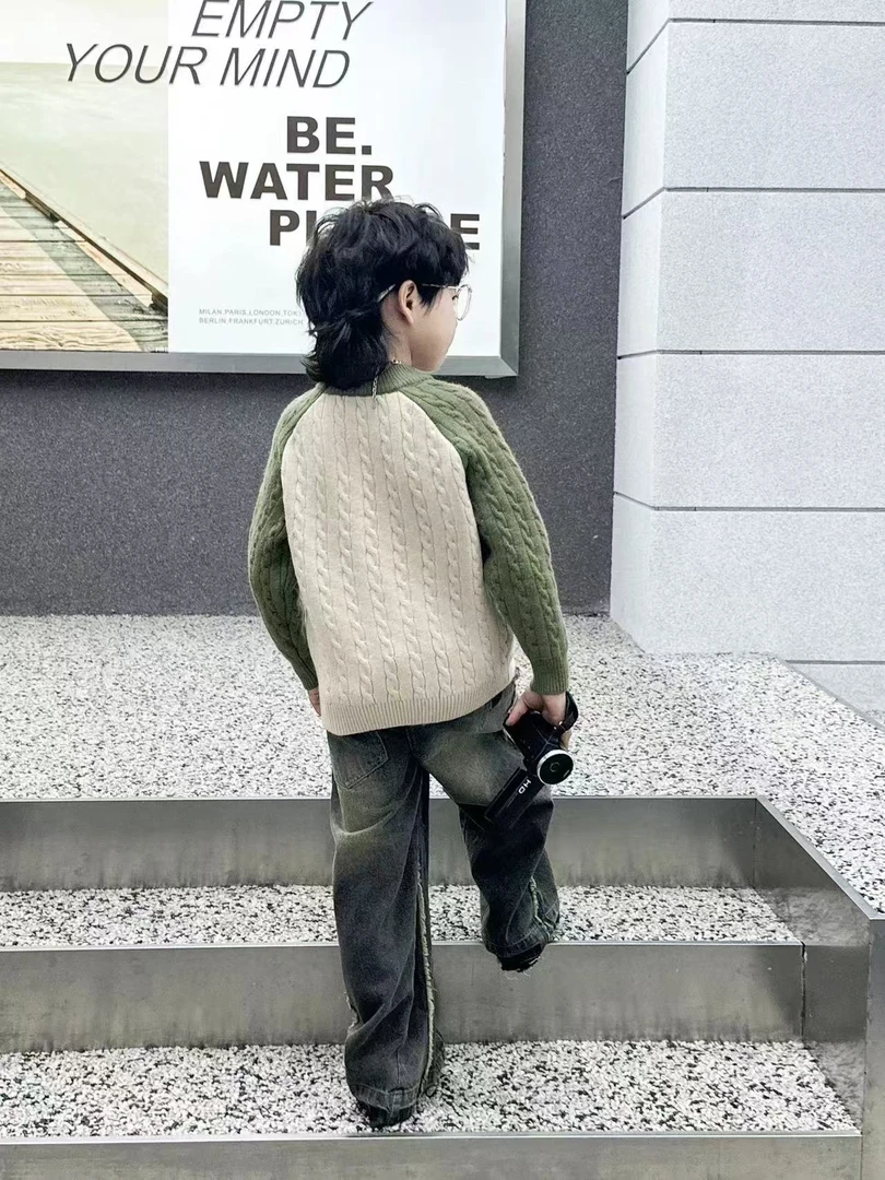 XX绿米高端轻奢品牌儿童针织毛衣