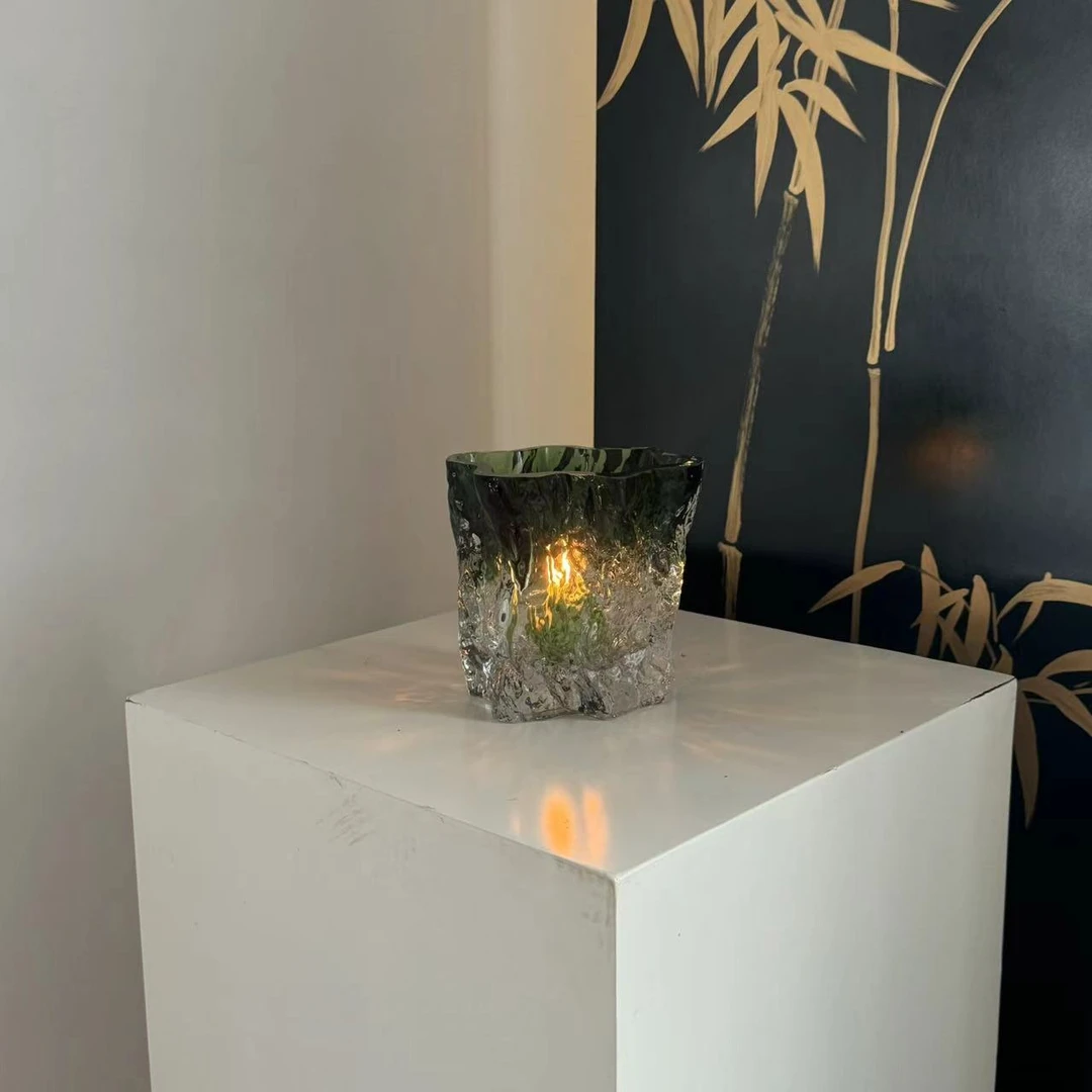 现代高级感水培透明水养水晶玻璃花瓶客厅摆件餐桌创意装饰手工