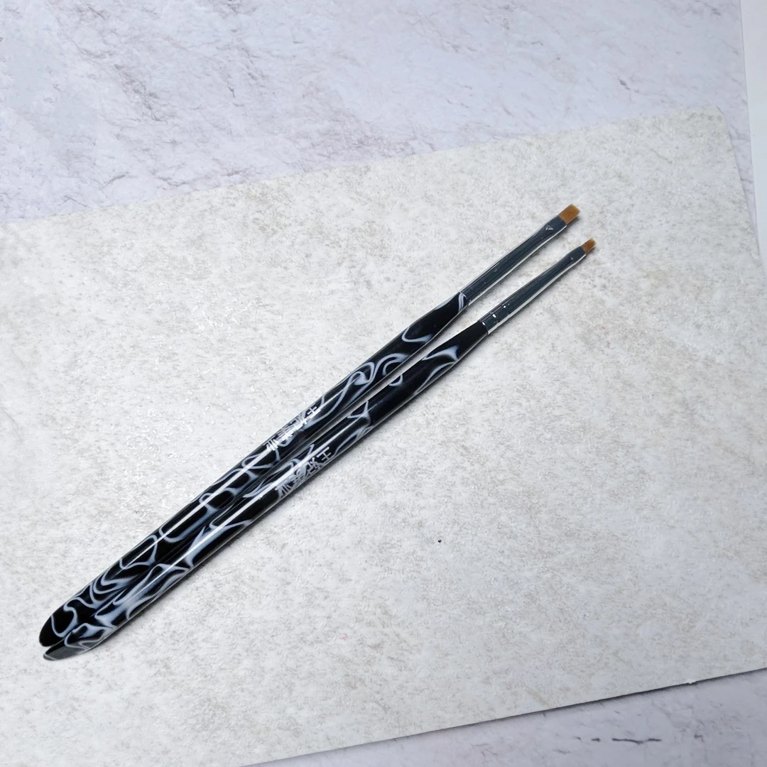 直播间同款定制美甲彩绘专用平头排笔大小号平顺耐用好用贴服