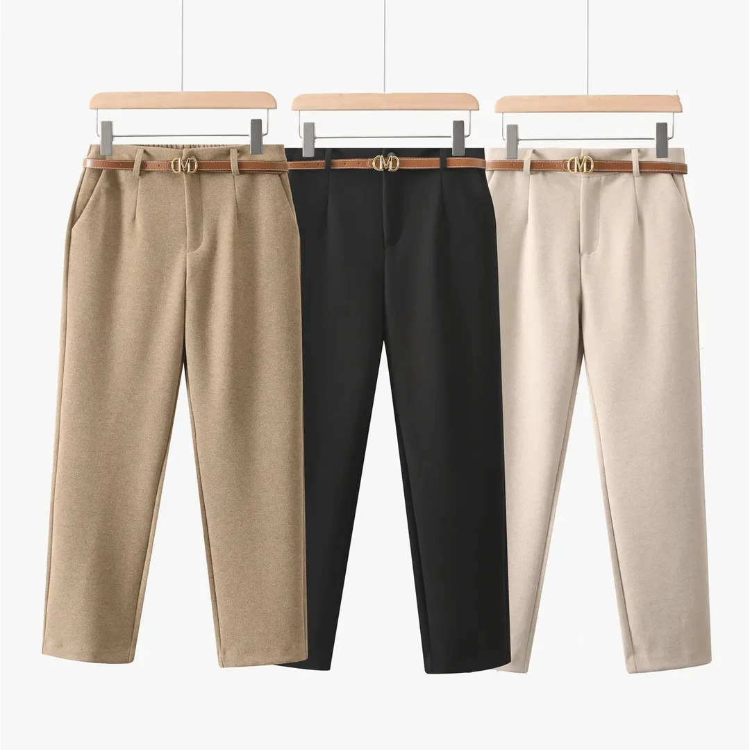 【不送腰带】法棍裤[认准正版]早春软毛呢法棍裤，200万条好评大爆款