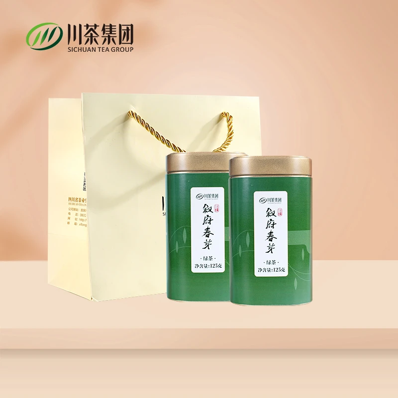 XF/叙府高山青绿茶栗香春茶耐泡叙府春芽125g/罐买一送一送手提袋