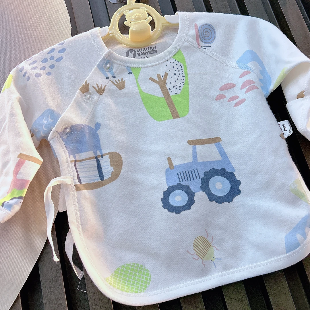 LX春夏新生儿半背衣艾草舒棉半背衣无骨