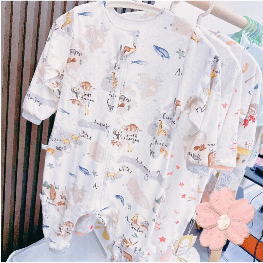 双层磨毛棉卡通睡袋春秋儿童分腿睡袋防踢被