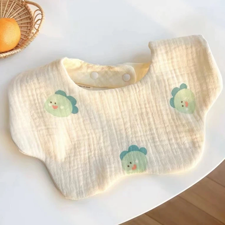 六层纱布花瓣围嘴