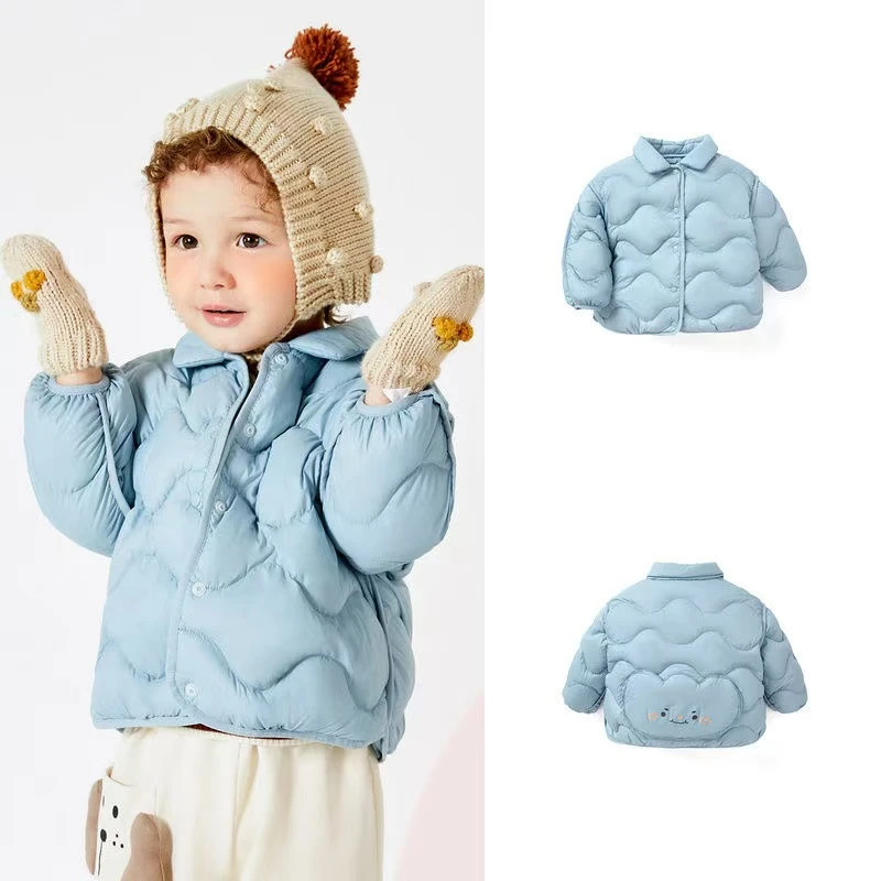 婴幼儿羽绒服轻薄款2024新秋冬装男女童宝宝短款保暖外套白鸭绒