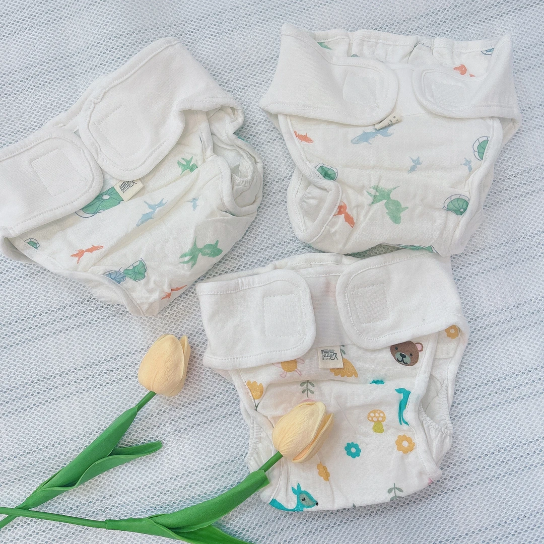 婴儿纱布尿布裤防水婴儿尿布舒适尿布双面吸汗透气浴巾 新生儿