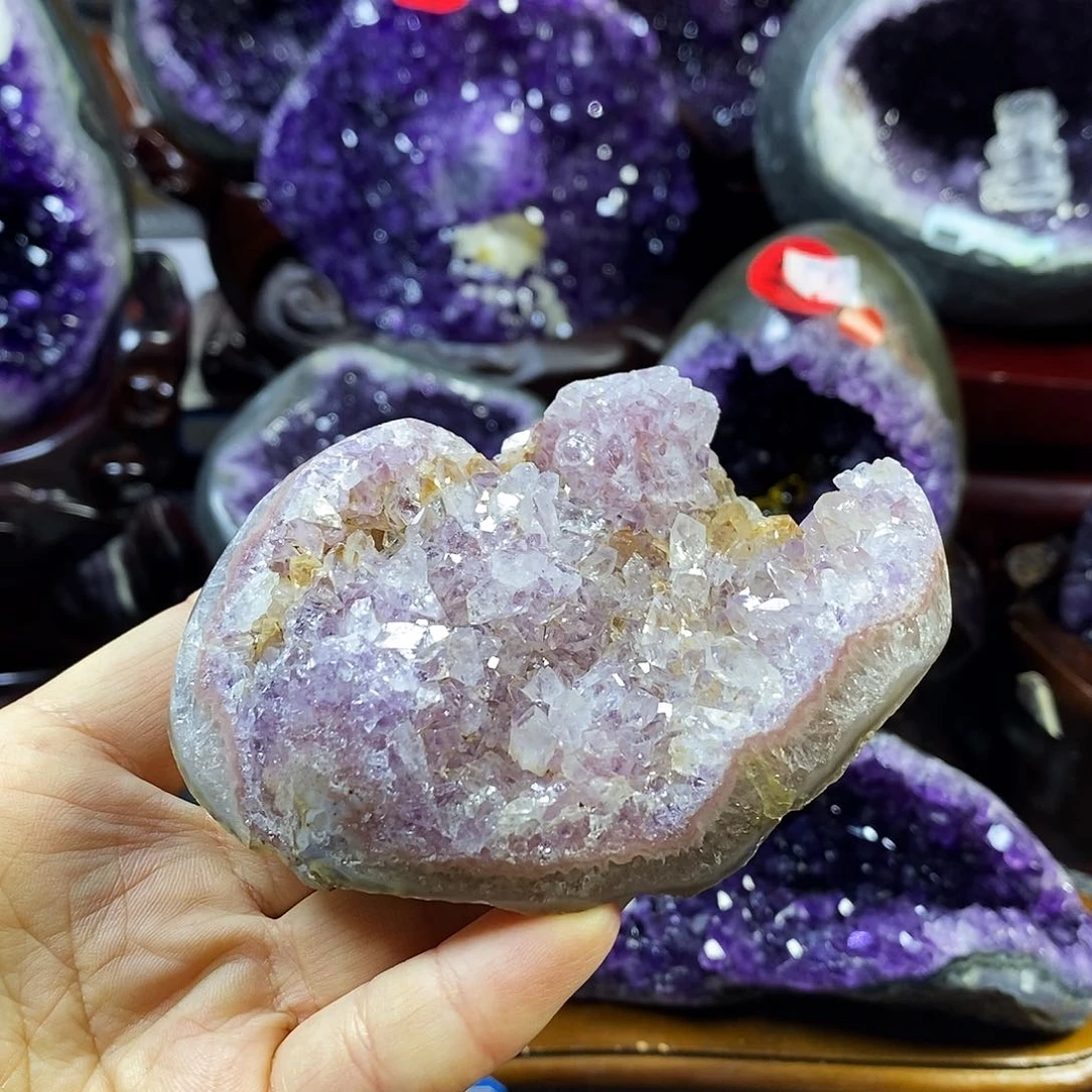 水晶摆件月未镶嵌