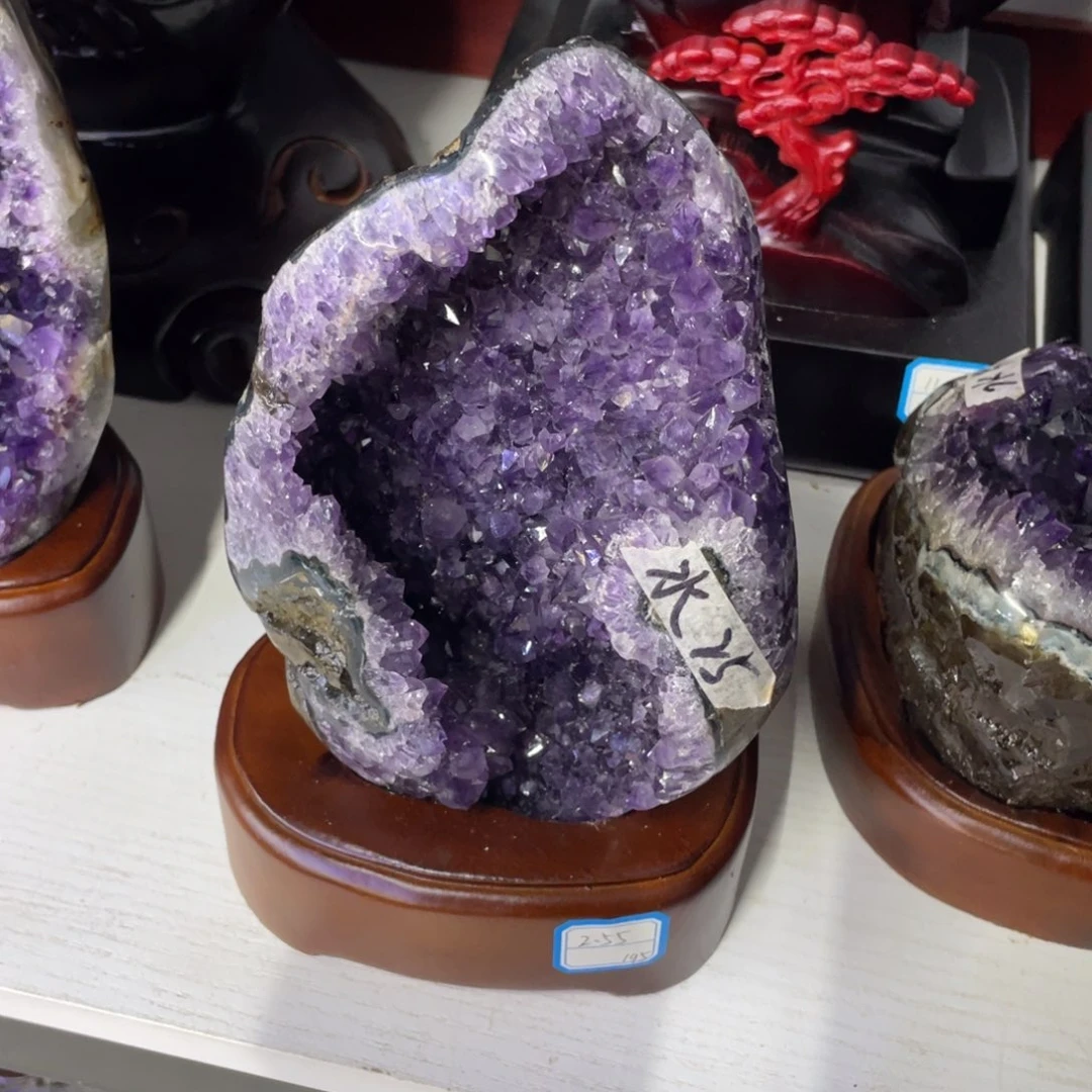 紫晶摆件月未镶嵌