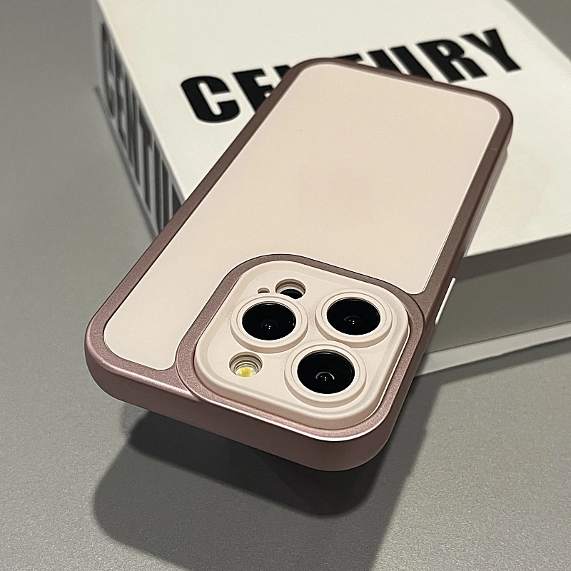 ins风粉色二合一适用iPhone15Promax苹果14手机壳13肤感11/12防摔