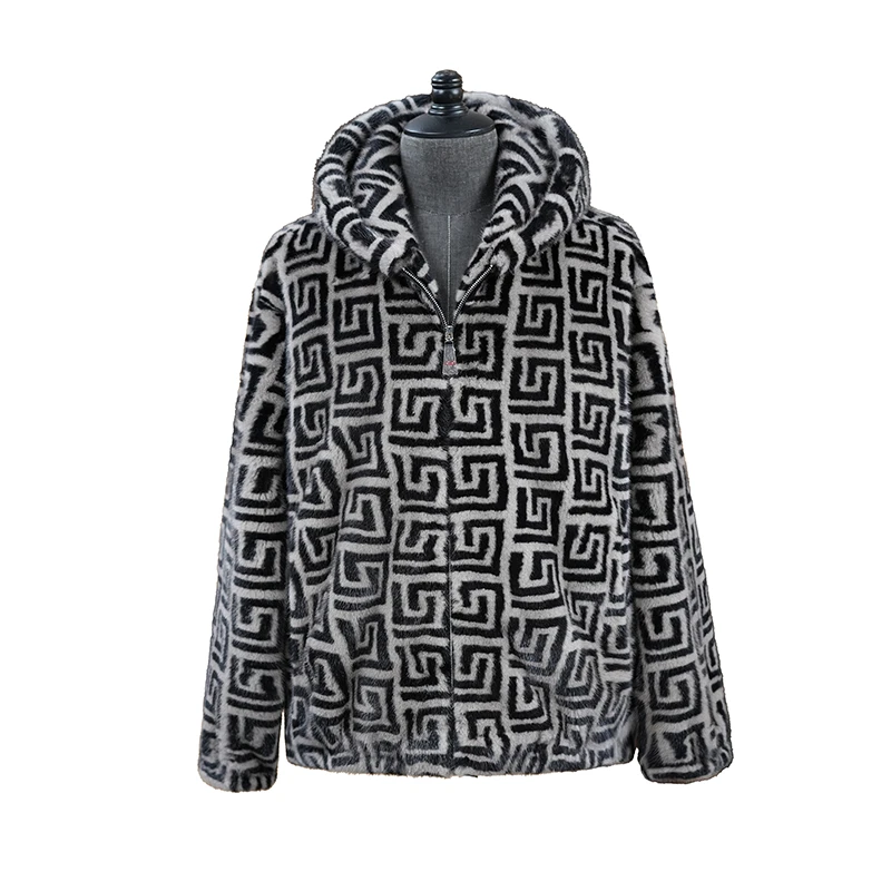 GA皮草 23001小众设计款个性ins宽松貂皮外套休闲男款韩版帅气