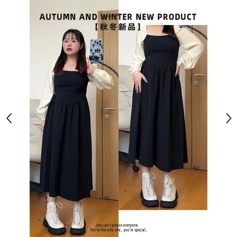 清仓！ 秋季新款法式气质复古连衣裙长裙